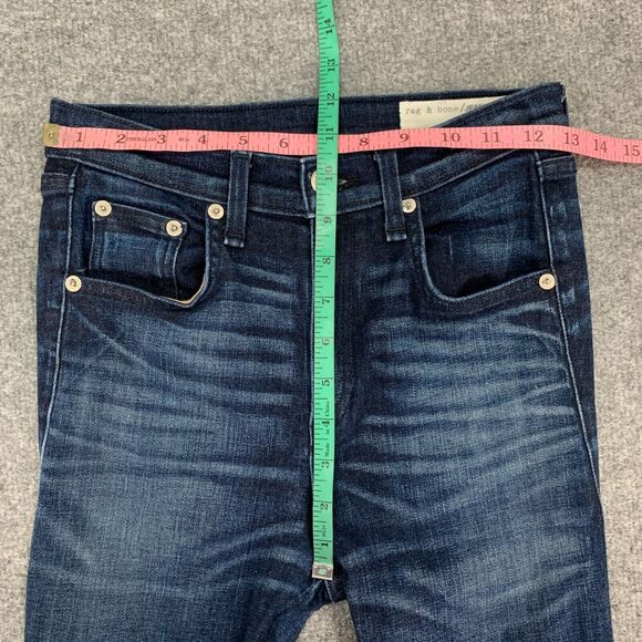 Rag & Bone Jean Womens 26 Anfield Denim Back Zip Ankle High Rise Skinny Stretch - Picture 5 of 13